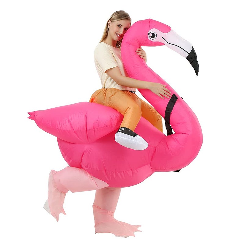 RHYTHMARTS Inflatable Costume Flamingo Costume Adult Ride On Flamingo Inflatable Halloween Costumes for Adult Valentine's Day - Image 2